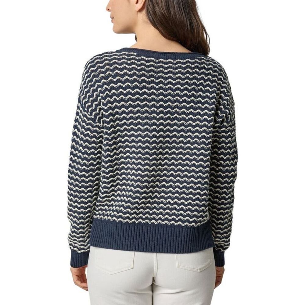 Lilla P Womens Long Sleeve Zig Zag Sweater - Picture 2 of 3